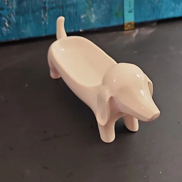 Ceramic Dachshund Jewelry Dish / Holder - Picture 2 of 7